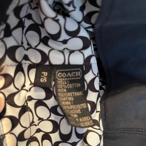 Vintage Coach, waterproof hat, black with white piping size small - Picture 4 of 4